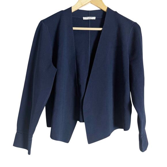 M.M. LaFleur The Sant Ambroeus Jardigan Crop Cardigan Sweater Navy Plus Size 1X - Picture 5 of 13